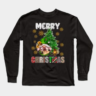 Merry Christmas Gnome Family Funny Xmas Tree Women Men Kids Long Sleeve T-Shirt